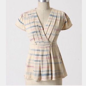 Anthropologie MOTH Coulis Stripe Wrap Cardigan XS